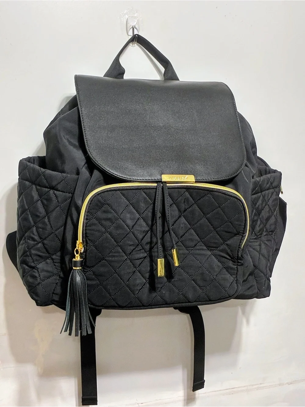 Casirena  cool quilted black diaper bag never been used NWOT